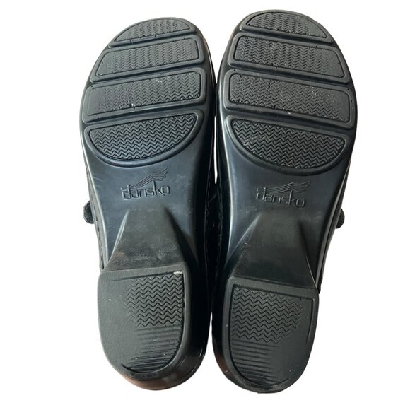 Dansko Black Solstice Side Button Clog Slip-On Shoes Leather Size 40 9.5 US - Picture 6 of 9